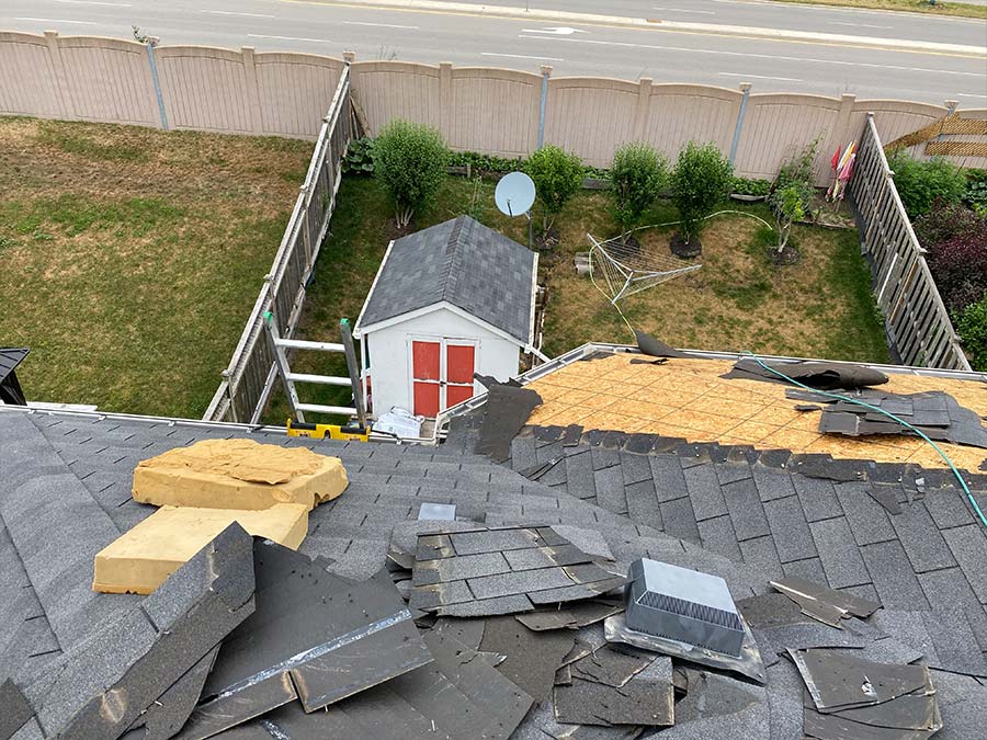 removal of old shingles